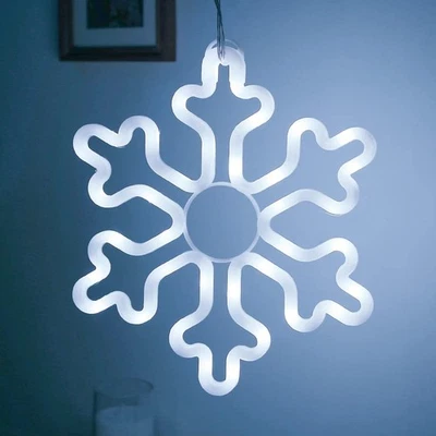 HUIZHEN Christmas Decorations Outdoor Lights, 4pcs LED Snowflake Lights, 144LED White...
