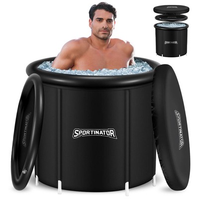 SPORTINATOR ''Regenerate'' Eisbad Tonne Ø 80 cm 400 Liter Eistonne schwarz neu