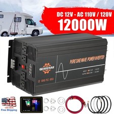 12000W Car Power Inverter DC 12V To AC 110V Modified Sine Wave Solar Converter A