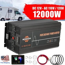 12000W Car Power Inverter DC 12V To AC 110V Modified Sine Wave Solar Converter A