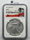 2017 Silver Eagle NGC MS69 US Mint 225th Anniversary Label