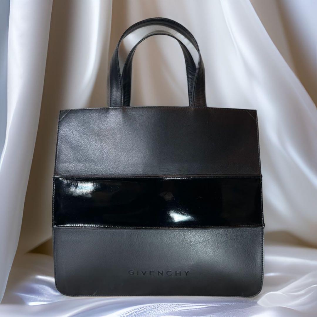 Givenchy Black Leather Enamel Handbag AB Condition Women’s Fashion