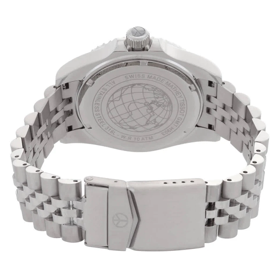 Mathey-Tissot Mathy Vintage Gmt GMT Quartz Black Dial Men's Watch H903RNC - Image 3 of 3