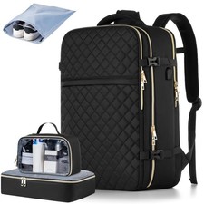 MOMUVO Large Travel Backpack Women, Flight Approved Carry On Backpack with 3 ...