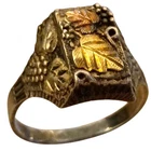 Vintage 12k Black Hills Gold Sterling Silver Ringsz12