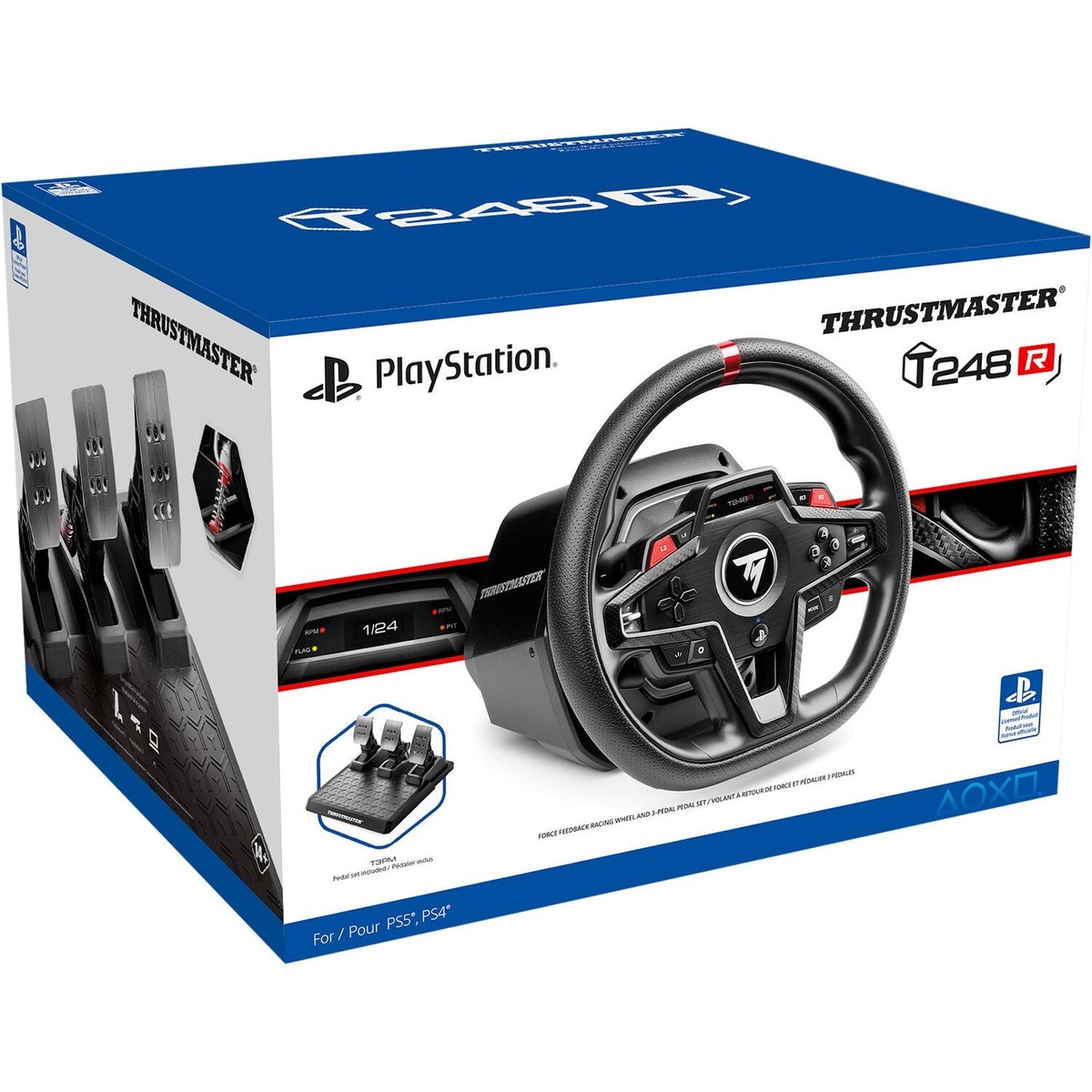 Thrustmaster T248R Racing Wheel T3PM Pedal w/LCD Display (PS5 PS4