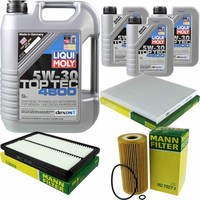Mann Inspektionspaket 8L Liqui Moly Top Tec 4600 5W-30 FüR Hyundai Santa Fé 2.2