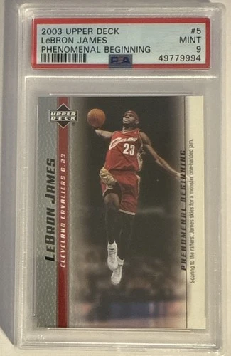 2003 Upper Deck #5 / LeBron James ROOKIE / PSA 9 MINT