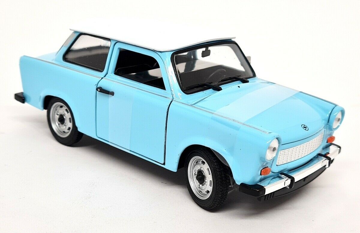 Nex models 1/24 Scale - Trabant 601 Light blue / White Roof - Diecast model car