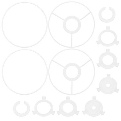 2er-Set Lampenschirmringe 5,9'' mit E27 auf E14/E26 Adapter für Spider Fitter