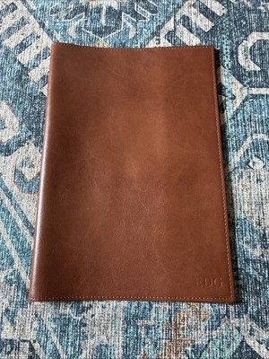 Aspinal of London A4 Refillable Luxury Journal Cover in Smooth Antique Brown