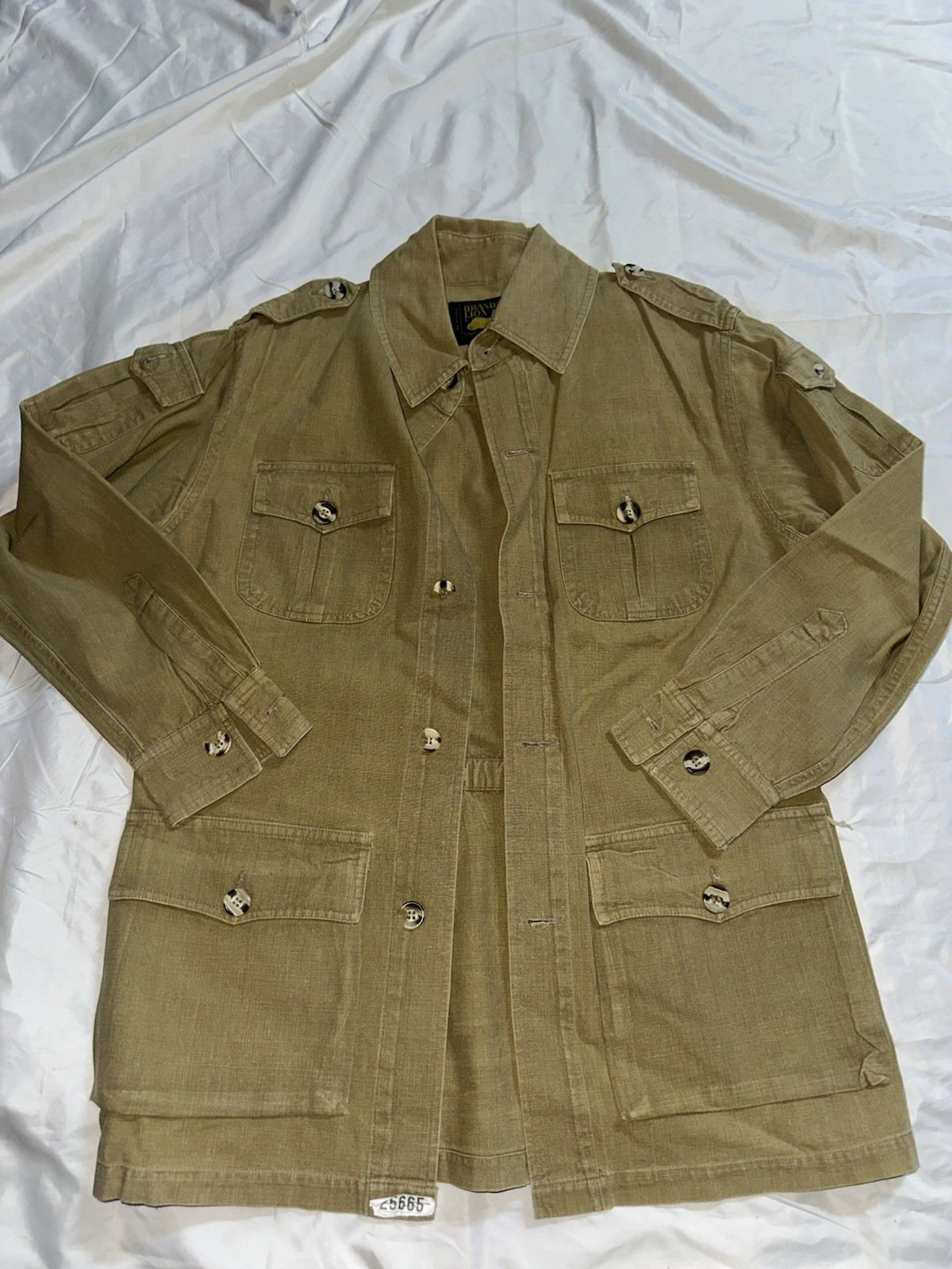 Branded Lion Jacket Beige  Small - image 1