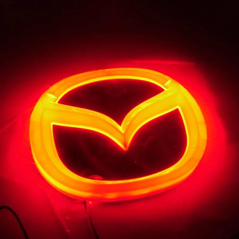 4D Led Light Emblem for Mazda 3 6 CX5 MX5 Car Front Rear Badge Refitting Sticker - Bild 4 von 4