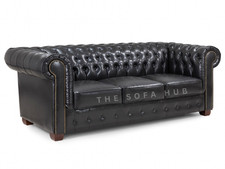 Chesterfield Sofa Set 3+2 Seater Bonded Leather | Luxury Classic Button-Tufted
