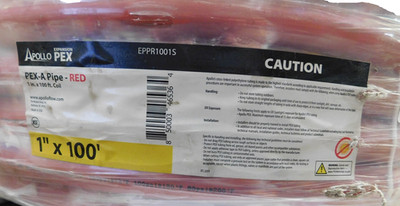 Apollo EPPR1001S 1 in. x 100 ft. Coil- Red PEX-A Expansion Pipe in Solid
