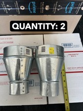 NOS 2-pack lot Imperial Duct Pipe Reducer Increaser No Crimp 30 Gauge GV0780