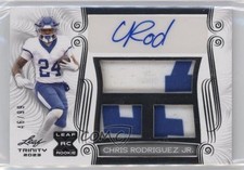 2023 Leaf Trinity White Silver 46/99 Chris Rodriguez Jr #TA-CRJ Auto 0u66