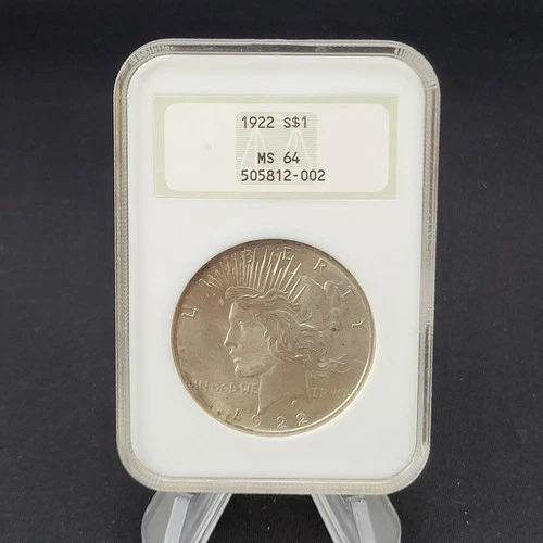 1922 Peace Silver Dollar NGC MS64 Old Holder