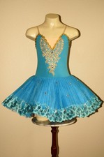 Ballet Girl Dance Costume Child Performance Dress Aqua