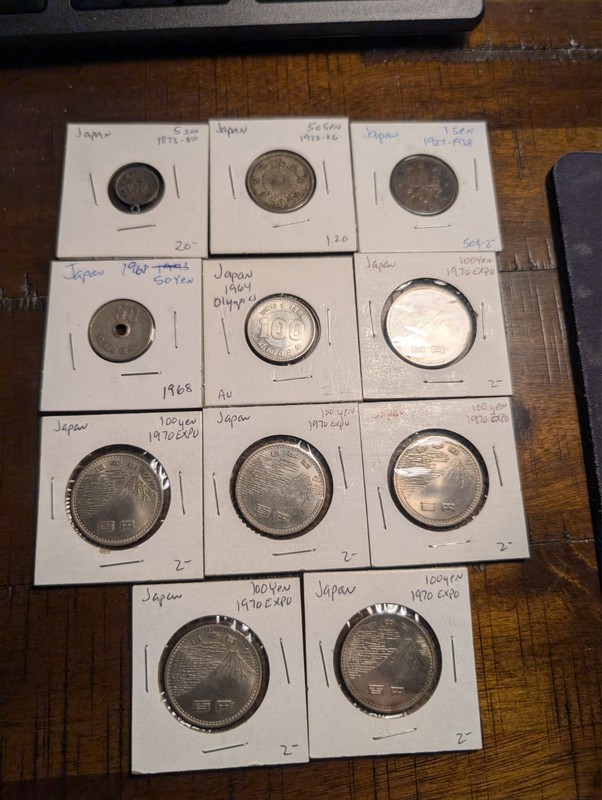 Japan Coins - 1873-1970 - Multiple Denom - 64 Olympics - 70 Expo