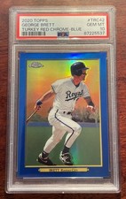 2020 Topps Turkey Red Chrome George Brett Blue Refractor /50 PSA 10 POP 4 Royals