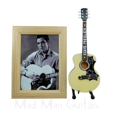 Miniature Guitar ELVIS PRESELY + PHOTO 5X7
