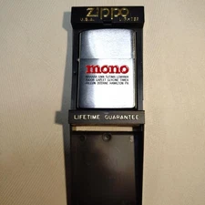 No Oil ZIPPO Mono Magazine Logo Lighter Brand New Unused Collectors Item US