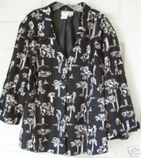 Nwt Nancy Bolen City Girl Black & White Blazer 24 W