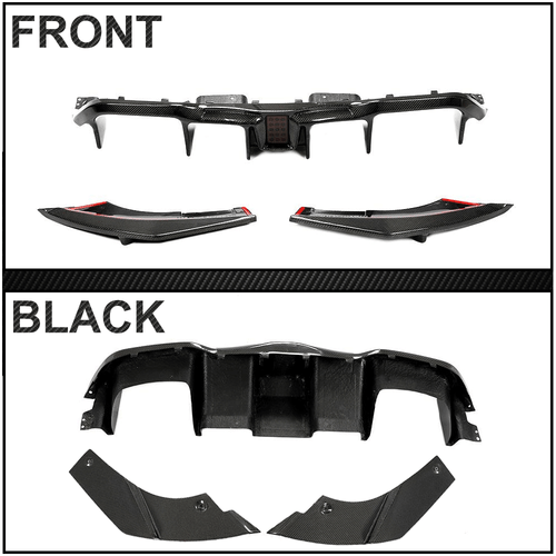For BMW 2Series F87 M2 Coupe 15-19 Real Carbon Rear Bumper Diffuser Lip Spoiler - Picture 11 of 12