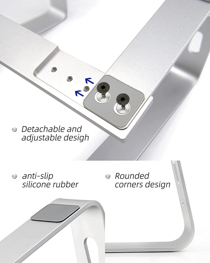 Sleek Aluminium Laptop Stand Riser for Desk - Ships Fast from USA