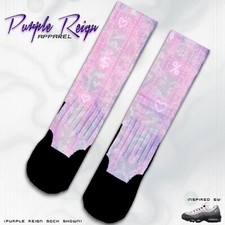 Custom Purple Reign Crew Socks 