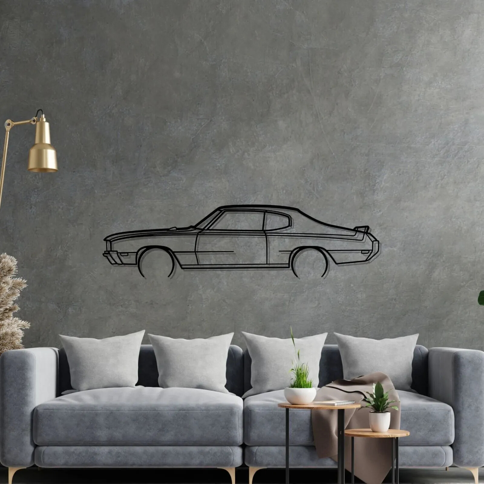 Wall Art Home Decor 3D Acrylic Metal Car Auto Poster USA Silhouette Skylark GSX