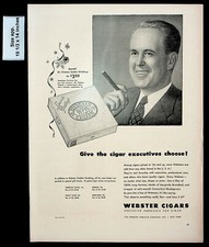 1948 Webster Cigars Tobacco Executives Golden Weddings Vintage Print Ad 28452
