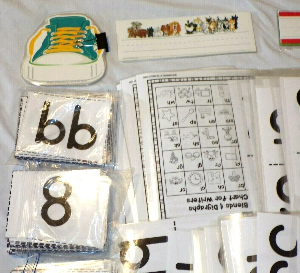 Lot Teachers Supplies School Bulletin Board Die-Cuts Numbers ABC Name Tag Game - Image 4 of 4