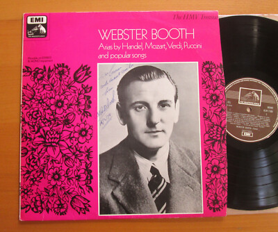 Webster Booth *SIGNED* Arias by Handel Mozart etc HMV Treasury HLM 7109