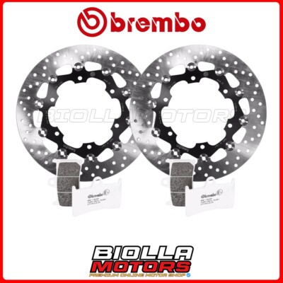 KIT PADS + DISCS BREMBO YAMAHA XJR C RACER 1300 2017 FRONT [LA - Flott