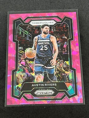 2023-24 Panini Prizm Basketball Austin Rivers Pink Ice Prizm #278 - TWolves
