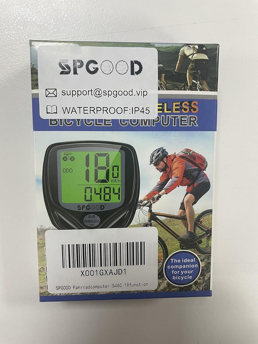 SPGOOD Draadloze fiets computer 16 functies waterdichte LCD snelheidsmeter voor fiets snelheidsmeter
