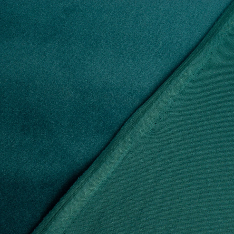 Samtstoff Dekostoff Velvet Samt einfarbig petrol 1,4m - Bild 4 von 4
