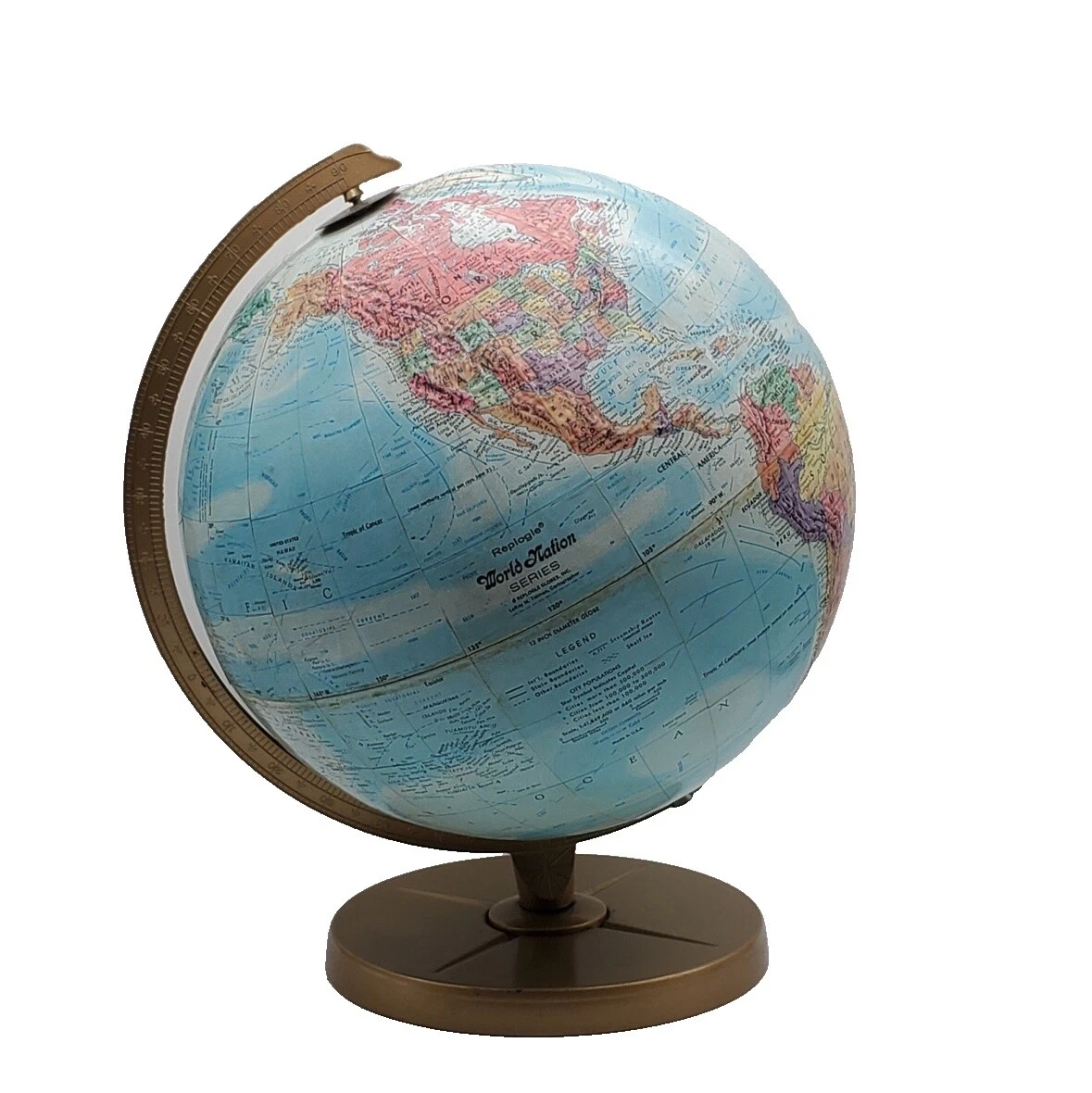 Vintage Original Globos mundiales antiguos y globos celestes