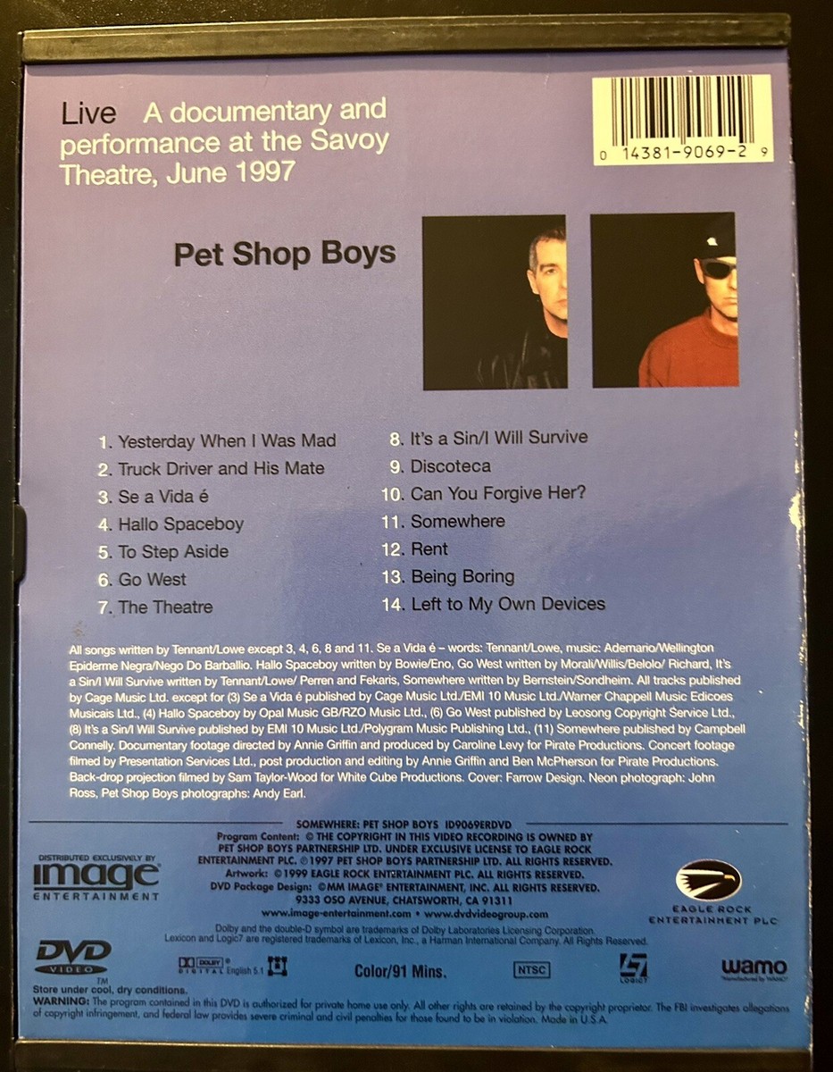 洋楽 somewhere pet shop boys seven version Pet Shop boys