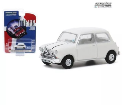 Miniature Mini Cooper S 1275 Bleu 1967 - Échelle 1/64 - Film The Italian Job - Greenlight 44880A - Neuf
