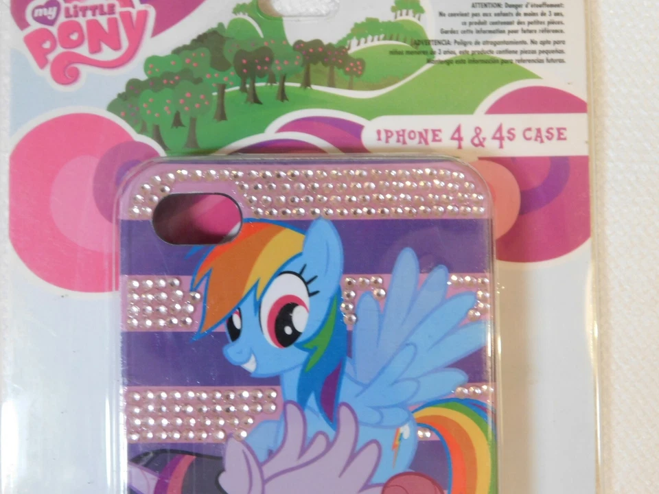 My Little Pony RARO Iphone 4 4S capa de telefone brilho NOS Loungefly Hasbro pôneis - Imagem 2 de 4