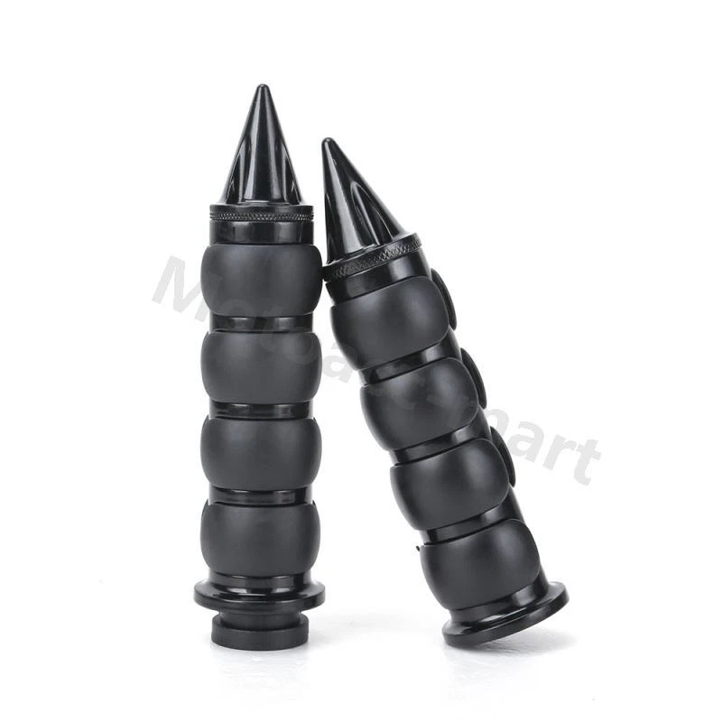 Empuñaduras negras para manillar de motocicleta acelerador 1" pico para Harley Softail XL883 Foto 3 de 4