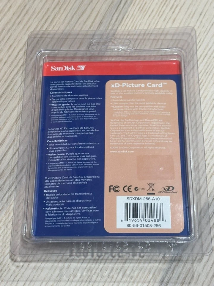 New SanDisk Olympus 256MB Type M xD Picture Flash Memory Card (SDXDM-256-A10) - Image 2 of 2