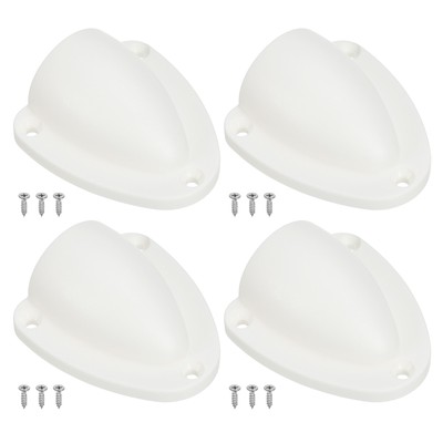 2-15/32 '' Marine Draht Kabel Vent Abdeckung, 4 Pcs Clam-shell Vent Kappe, weiß