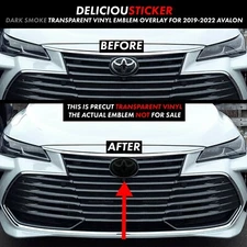 For Toyota Avalon 2019-2022 PreCut Smoke Tint Emblem Decal Overlay Film Ppf