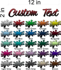 Custom Windshield Decal, Personalized Premium Automotive Vinyl text graphic CTDB