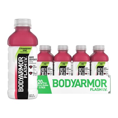 BODYARMOR Flash IV Hydration Drink 20oz Pack of 12 Immune Support Coconut Water