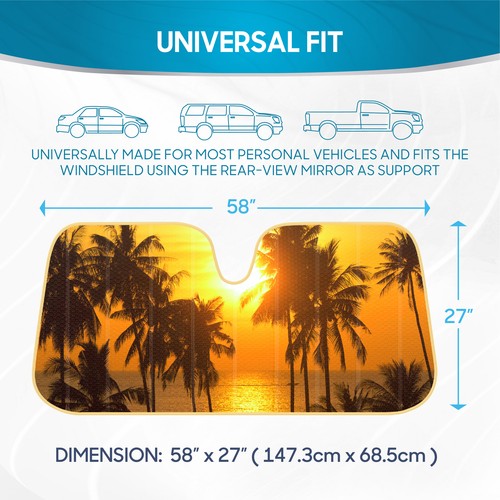 Foldable Auto Sun Shade Window Visor UV Protection for Car Truck SUV Windshield - Picture 5 of 8